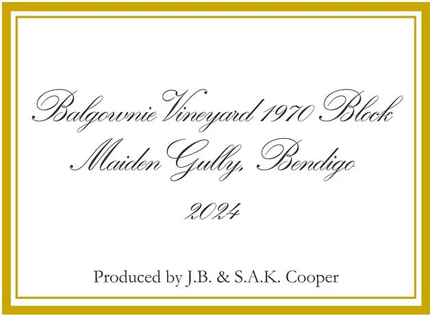 Joshua Cooper 'Balgownie Old Vines' Cabernet Sauvignon 2024
