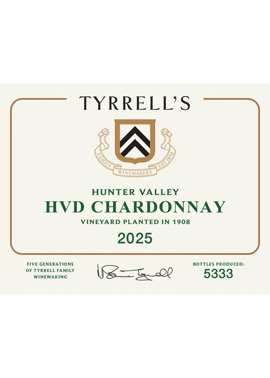 Tyrrell’s HVD Chardonnay - Hunter Valley, NSW 2025