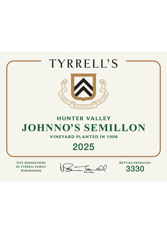 Tyrrell’s Johnno’s Semillon - Hunter Valley, NSW 2025