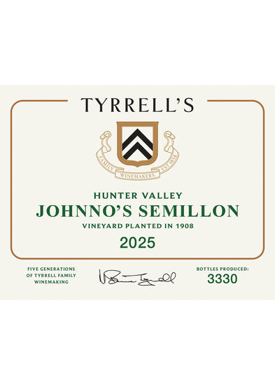 Tyrrell’s Johnno’s Semillon - Hunter Valley, NSW 2025